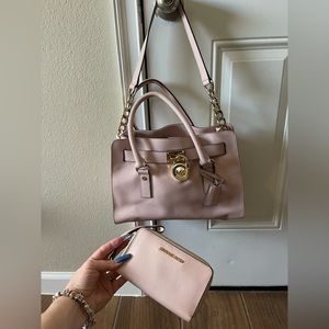 Michael Kors purse with matching clutch